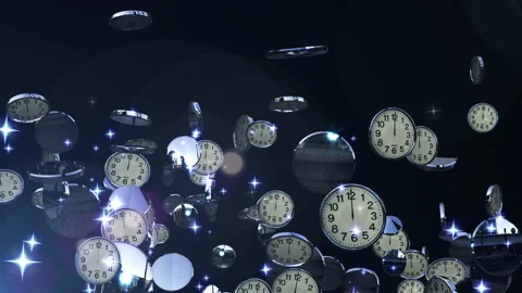 Clock particle loop background animation Video stock 167895187