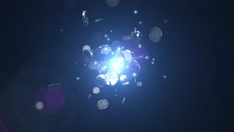 Clock particle loop background animation Video stock 167924297