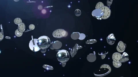 Clock particle loop background animation Video stock 167924327