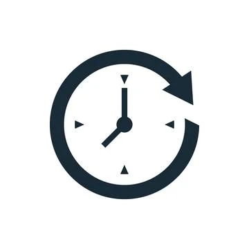 Clock, Passage Time Icon Design Template Elements Stock Illustration