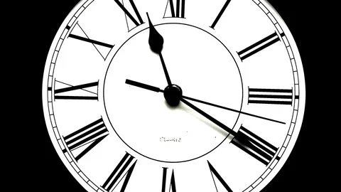 Clock Passage of Time Lapse Zoom Out Stock Footage