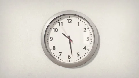Clock Passing Time on the Wall - Fast Watch Timelapse of Fleeting Moment Stock Footage 238611787
