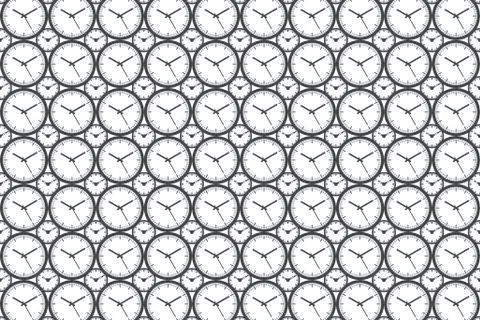 Clock Pattern Background - Isolated Vector Illustration Stock Illustration