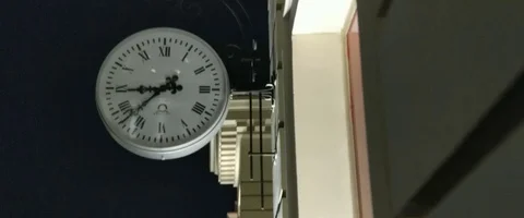 Clock on Paveletsky railway station Stock Footage 129521976