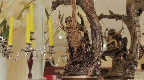 Clock with pendulum Stock Footage 61893309