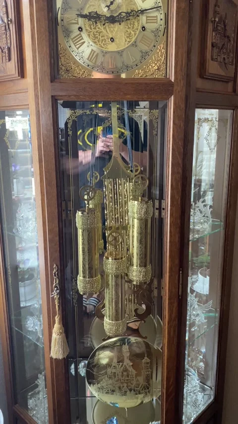 A clock pendulum Stock Footage 202037818