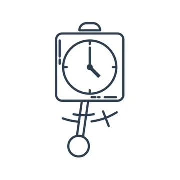 Clock with pendulum Stock Illustration