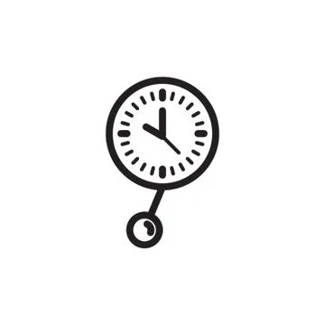Clock pendulum Stock Illustration