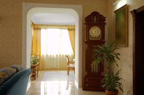 Clock with a pendulum Foto stock