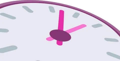 Clock perspective view. Flat vector illustration. Illustrazione stock