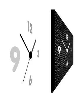 Clock in perspective view Stock Illustration
