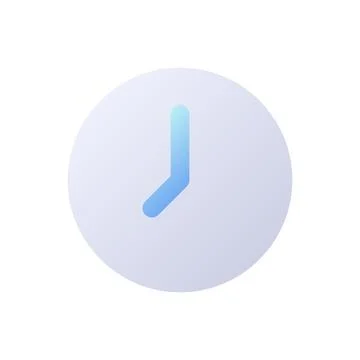 Clock pixel perfect flat gradient two-color ui icon Illustrazione stock