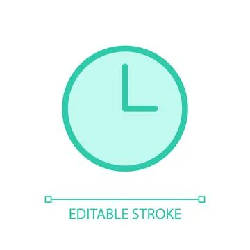 Clock pixel perfect glassmorphism ui icon Illustrazione stock