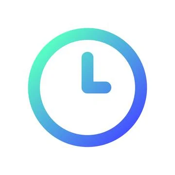 Clock pixel perfect gradient linear ui icon Illustrazione stock
