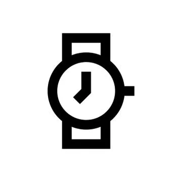Clock pixel perfect icon Illustrazione stock
