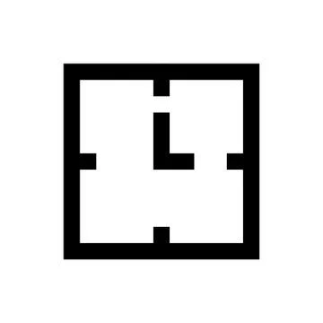 Clock pixel perfect icon Stock Illustration