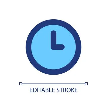 Clock pixel perfect RGB color ui icon Illustrazione stock