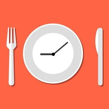 Clock plate logo Stock Illustration
