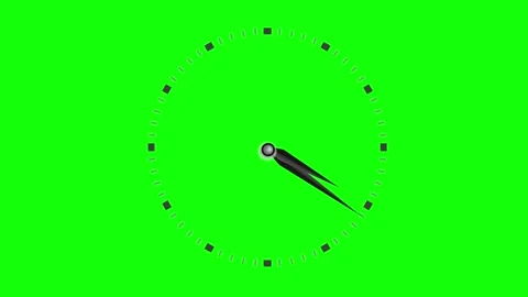 Clock Professional - Chroma Key Green Screen Footage Video stock 337099553
