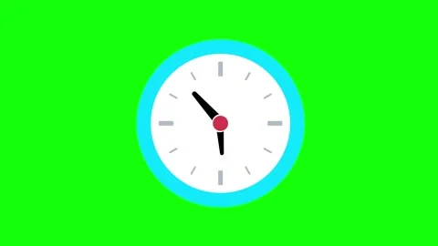 Clock Professional Isolated Green Screen Stock Video Stock Footage 337052372