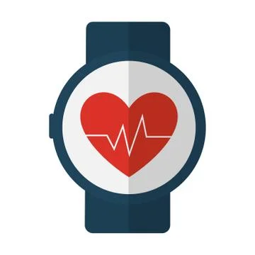 Clock pulse meter isolated icon Illustrazione stock