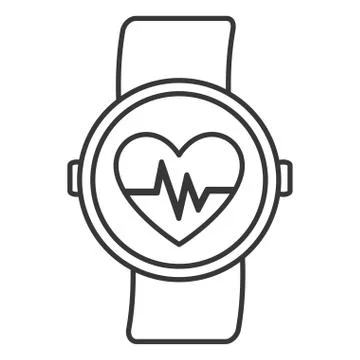 Clock pulse meter isolated icon Illustrazione stock