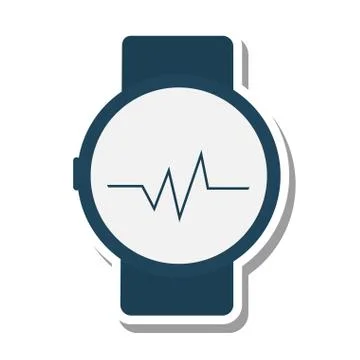 Clock pulse meter isolated icon Illustrazione stock