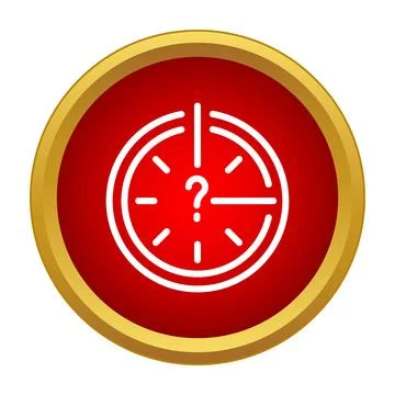 Clock with question mark showing time confusion Stock Illustration
