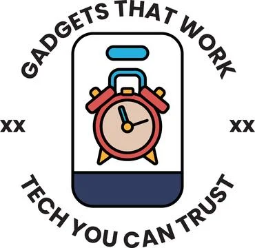 A clock with a red face and a white background Stock Illustration