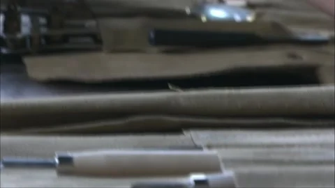 Clock repair tools on display Stock Footage 261639674