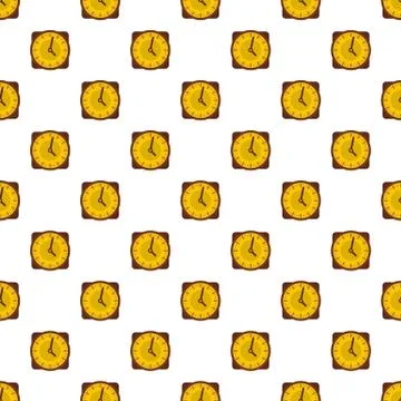 Clock retro pattern seamless 스톡 일러스트
