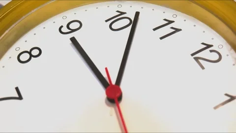 Clock revolving hands. Timelapse of cloc... | Stock Video | Pond5