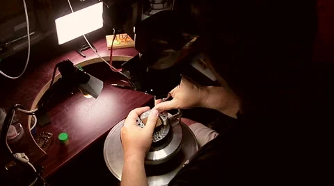 CLock rim metal engraving Stock Footage 65740829