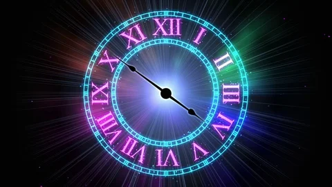 Clock Roman numbers motion background Full HD Stock Footage 71728280