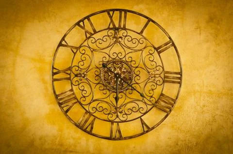 Clock with roman numbers Foto stock