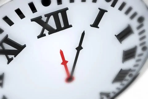 Clock with roman numerals Stock Illustration