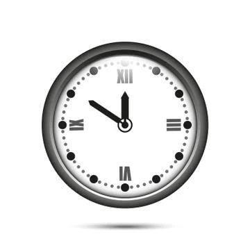 Clock with Roman numerals Stock Illustration