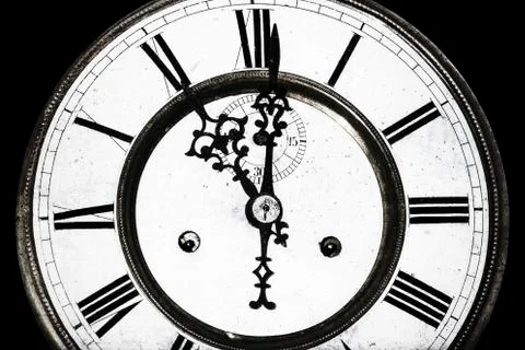 Clock with Roman numerals Stock Photos