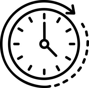Clock With Rotating Arrow Fast Action Stock Illustration