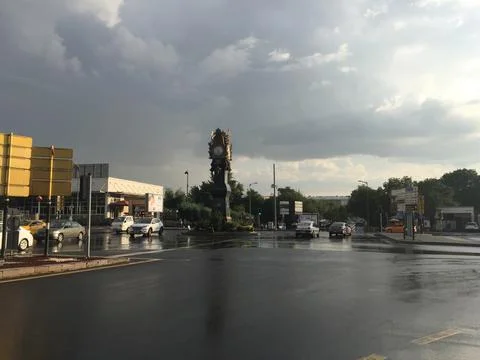 Clock Round About Foto stock