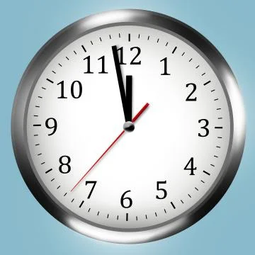Clock round the wall Stock Illustration