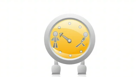 Clock run Video stock 448536