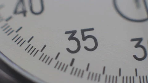Clock with a running arrow on a white background Stock-Footage 119114025