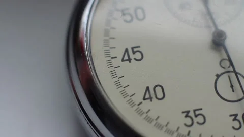 Clock with a running arrow on a white background Stock Footage 119117160