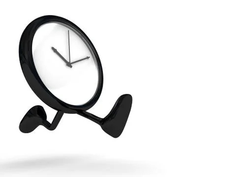 Clock that runs Stock Illustration