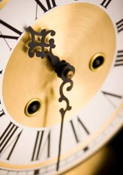 Clock, saturated bright tone concept Foto stock