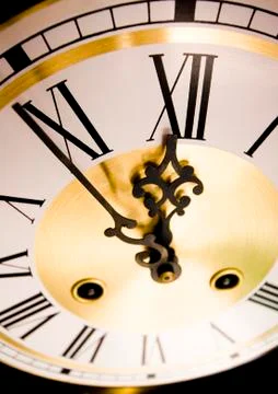 Clock, saturated bright tone concept Foto stock