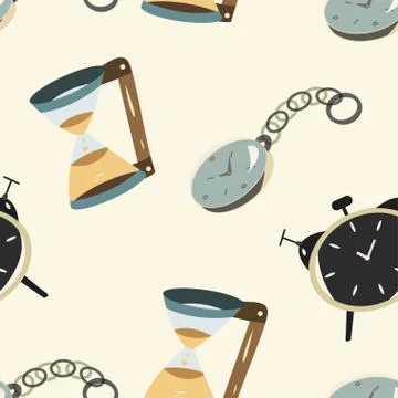 Clock seamless Stock Illustration