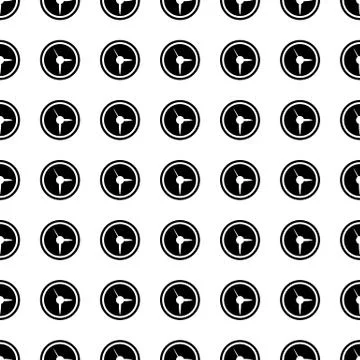 Clock seamless pattern. Vector Illustrazione stock