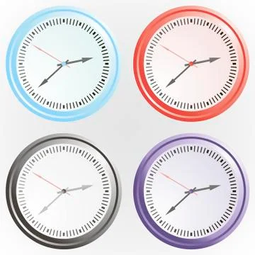 Clock set Stock Illustration